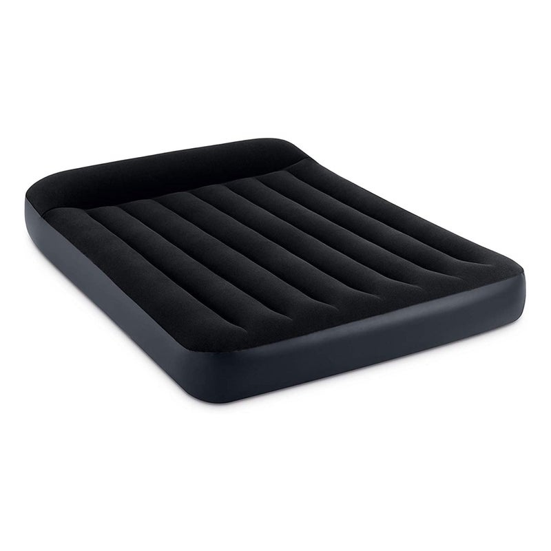 INTEX 64147ED Dura-Beam Standard Pillow Rest Air Mattress: Fiber-Tech â€“ Full Size â€“ Built-in Electric Pump â€“ 10in Bed Height â€“ 600lb Weight Capacity - Image 1